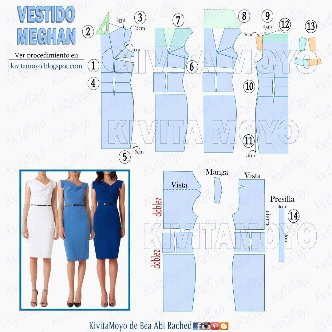 服装 时装制版丨吊带礼服裙、连衣裙、连身裙的款式和纸样对照