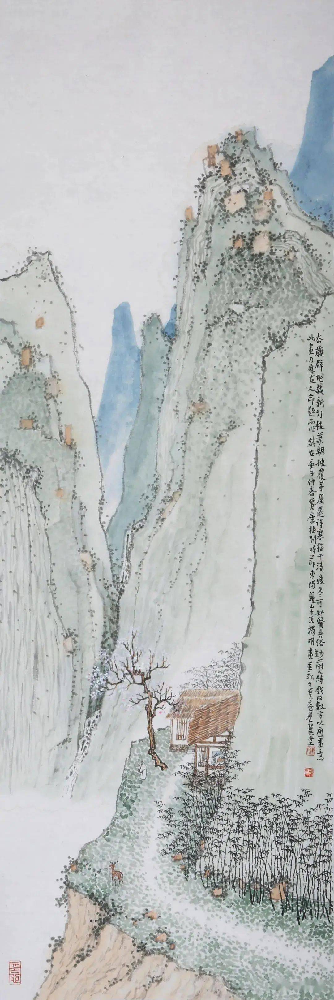 旷达高远,清秋爽利|张扬明山水画_绘画_作品集_古人