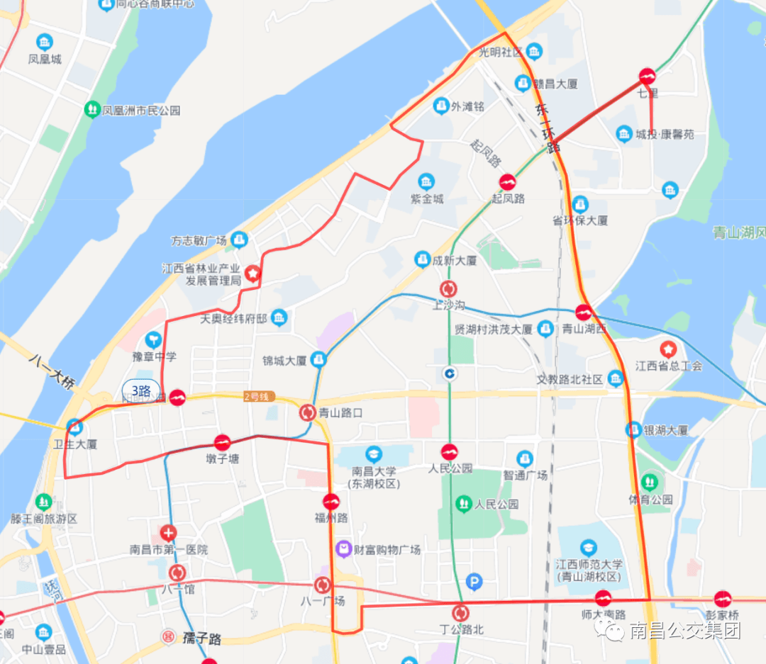 明起南昌多条公交线路优化调整