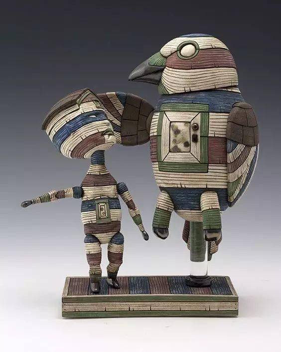 美国雕塑家calvin ma的古怪小人雕塑作品_芥子园_画谱_中国画