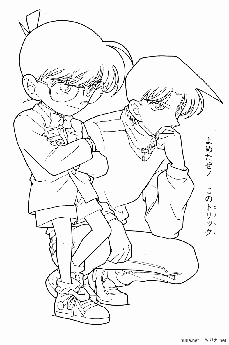 绘画技能分享线稿分享第85期名侦探柯南原画集