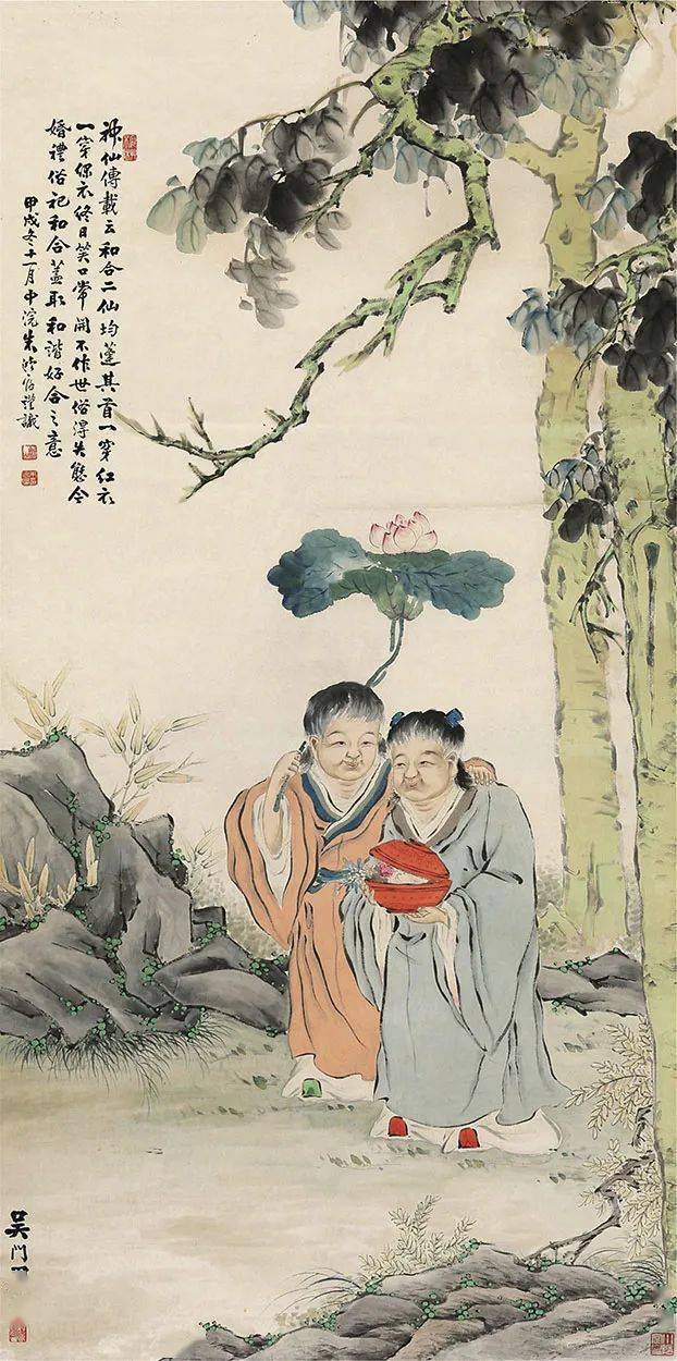 和合二仙图根据2020年省政府报告"实施文化基因解码工程"要求,天台县