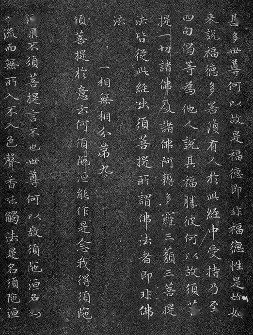 历代10大书法家书《金刚经》_王羲之_局部_苏东坡