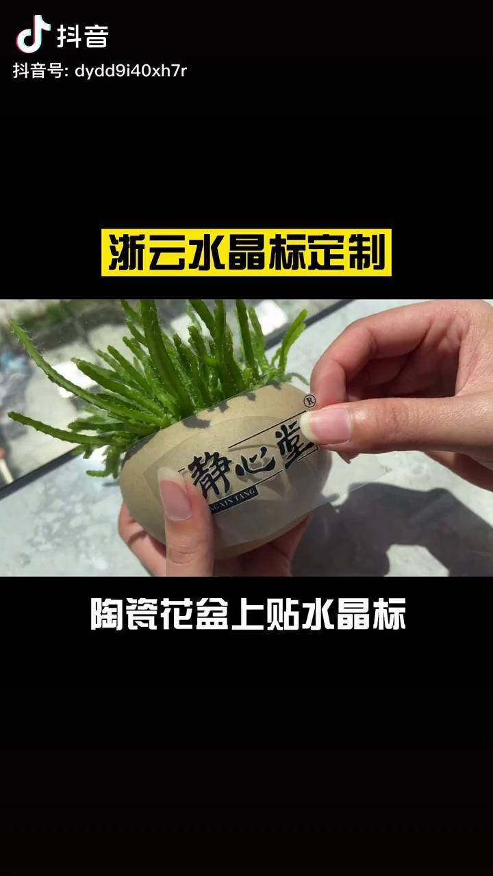 花盆弧面贴浙云水晶标包装陶瓷花盆酒瓶茶礼品包装机械设备工厂玻璃