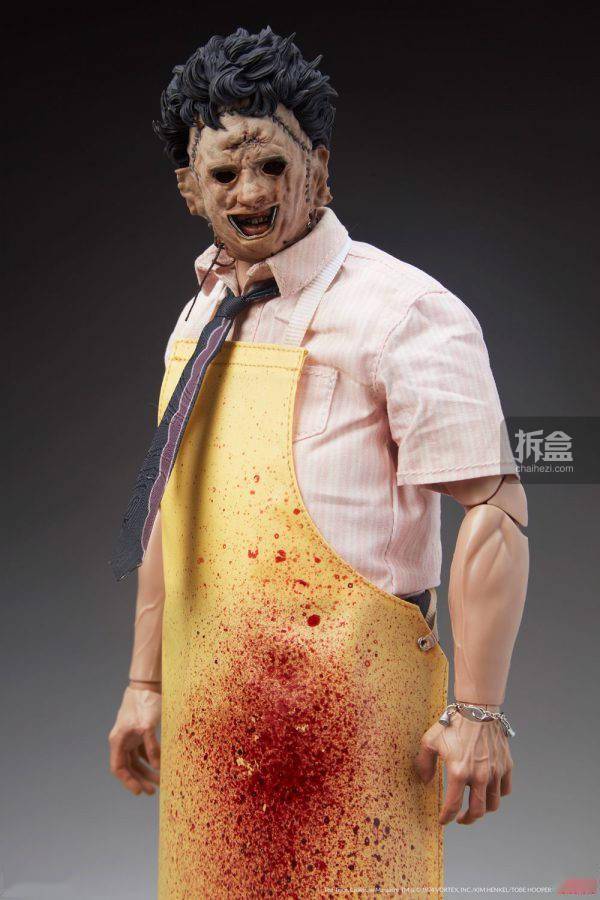 电锯 SIDESHOW 1974德州电锯杀人狂 LEATHERFACE皮脸 1/6人偶