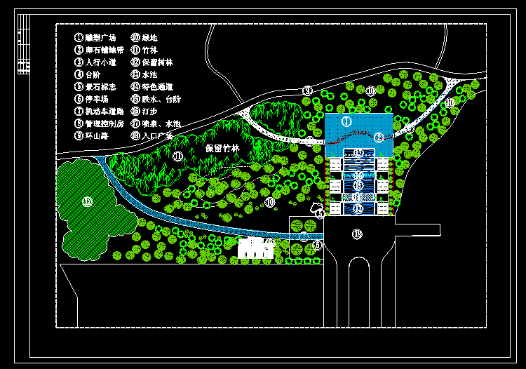 2,本圖庫為公園廣場綠化建築cad圖紙,圖庫中擁有多套不同類型全套cad