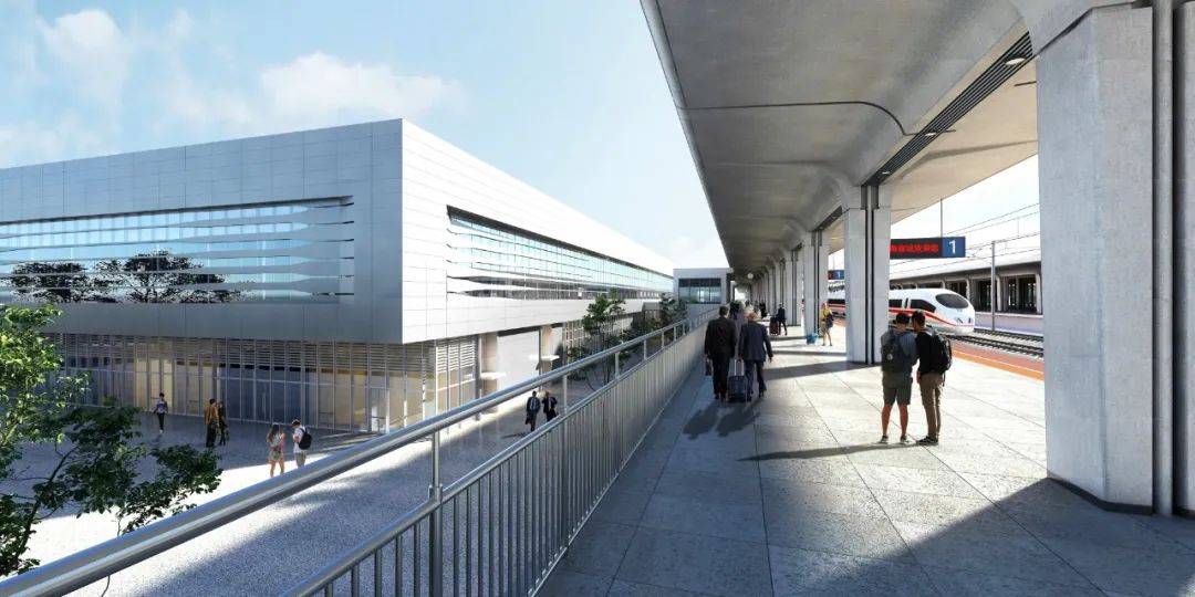 东至荣成市,全线设莱西北站,莱阳丁字湾站,海阳站,乳山南站,威海南海