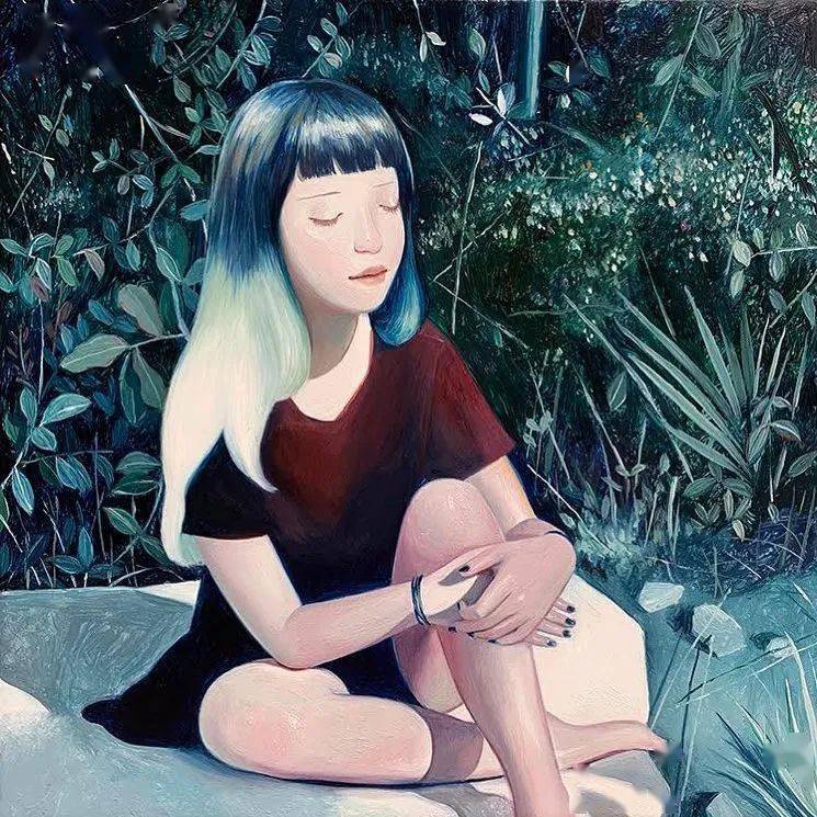 胆小慎进抑郁症画家笔下阴森诡异的女孩吸引16万人围观看完直呼有被吓