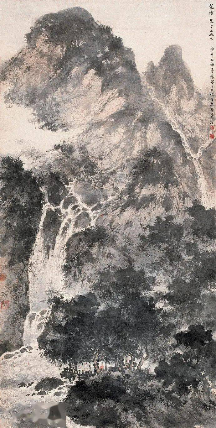 国画大师傅抱石精品山水画100幅高清大赏