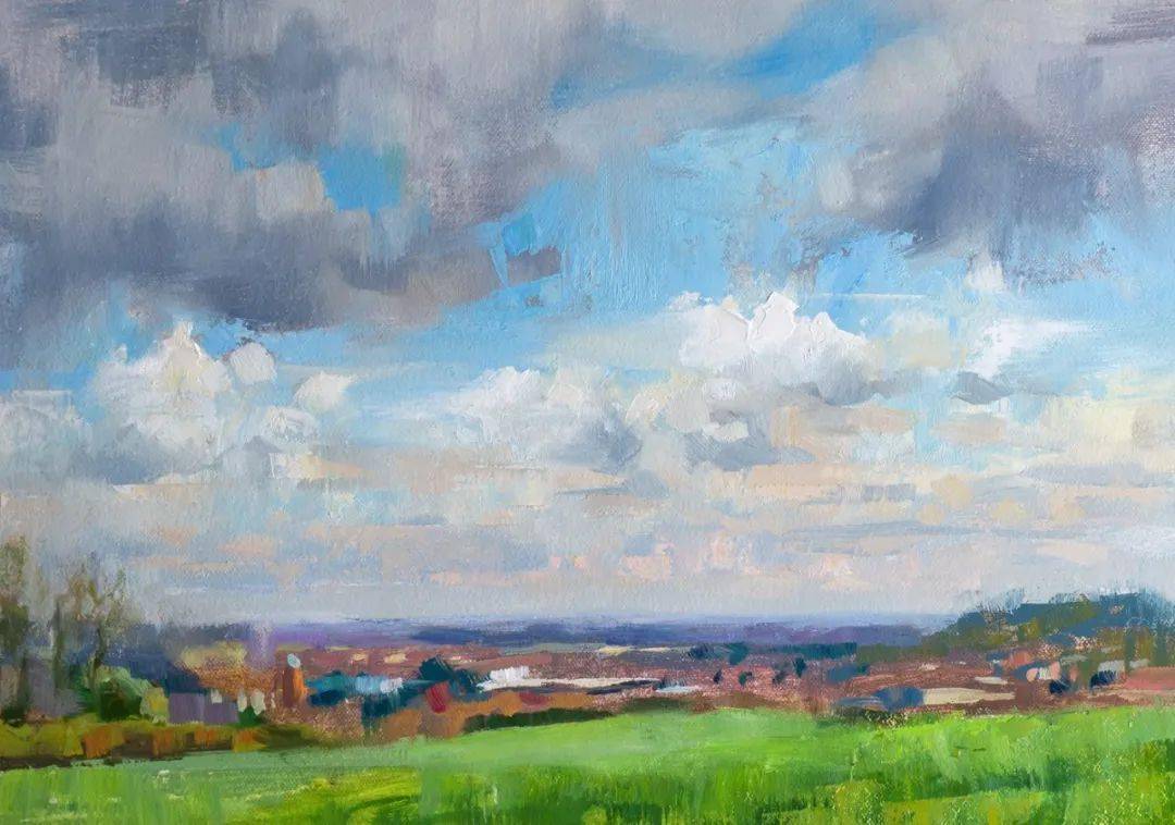 宁静而唯美英国画家亚历克斯凯利的大笔触风景油画每一幅都能吸引到你