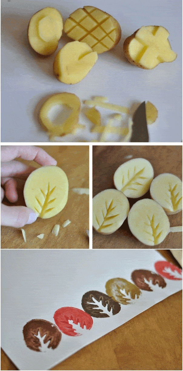 土豆印章画的做法图片
