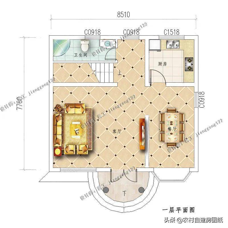 小宅基地不用愁,5款不到80平的小戶型農村別墅,讓你大開眼界_設計_m%