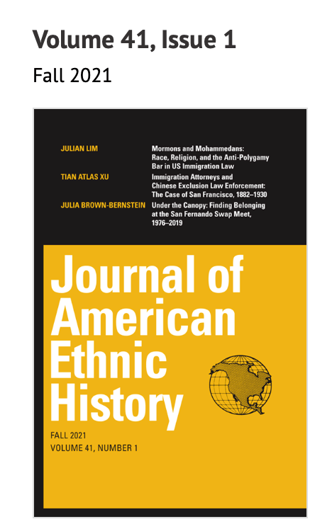 美国移民和族裔史研究美国移民和族裔史协会2021年度获奖成果一览