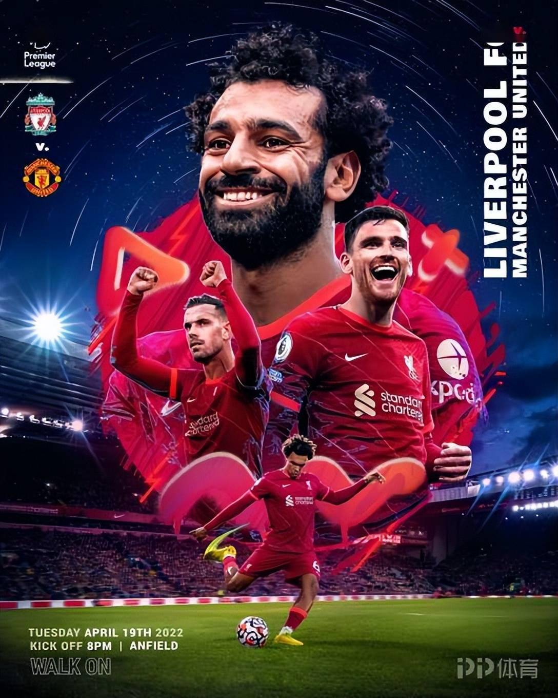 利物浦发布海报为双红会预热回到英超回到安菲尔德红军起飞