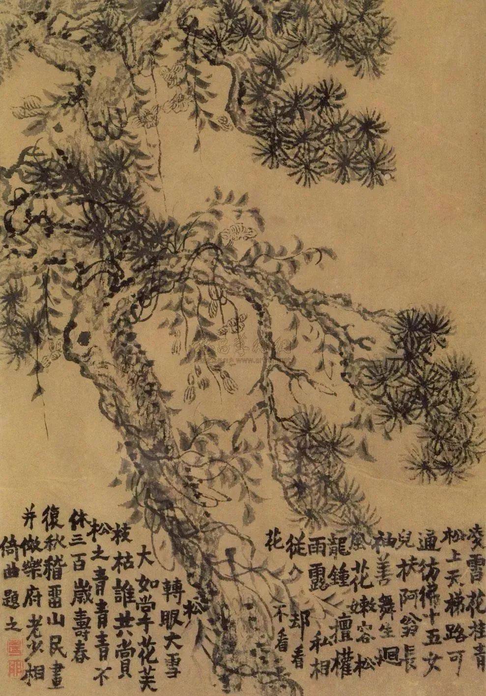 品读| 历代画家笔下的树,清雅古朴_古树_局部_山水画