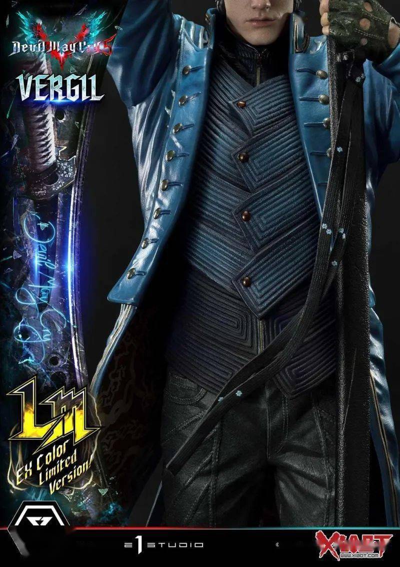 prime1studio鬼泣5upm维吉尔ex特别色版本14比例雕像