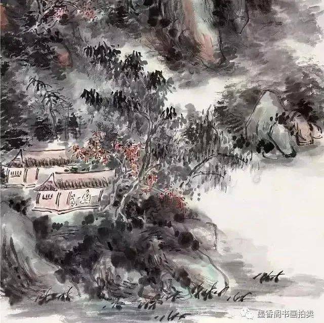 黄宾虹:不用洗笔,变化无穷_宿墨_山水_画面