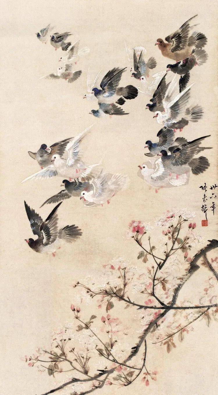 书画欣赏张书旗粉分五色别具一格