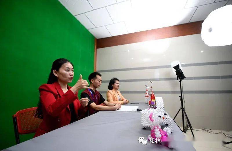 4月26日,手语翻译,用工单位负责人与主持人一同开展线上直播带"岗"