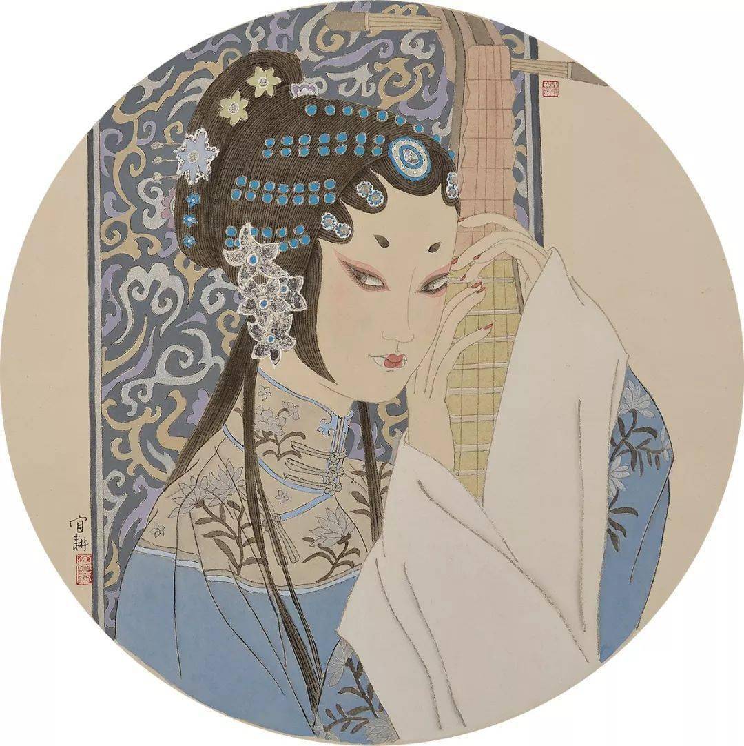林宜耕的工笔戏曲人物,飘逸之美,百看不厌_西方_意趣_技法