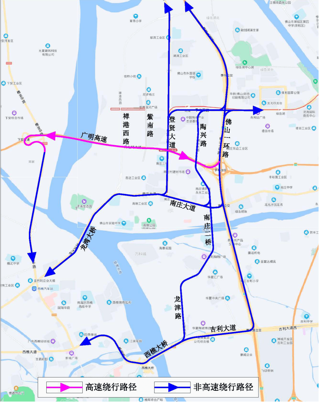 季华路西延线走向公布图片