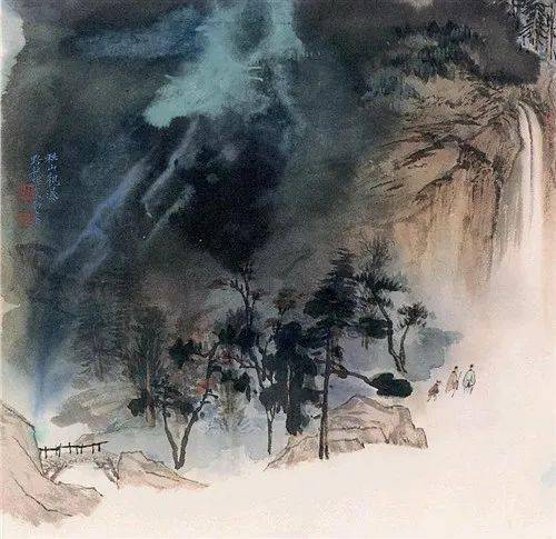 张大千的关门弟子,看看他的泼彩山水_波罗蜜_般若_书画