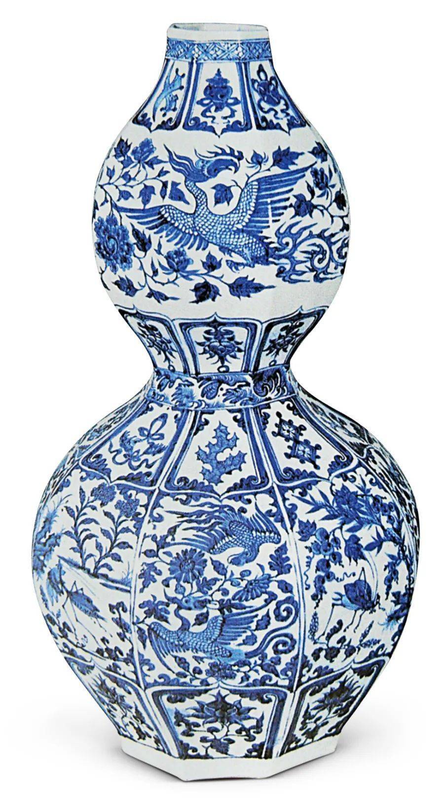 中国 唐物 古瓷 時代物 清代青花紅釉福祿葫蘆瓶 - 工芸品
