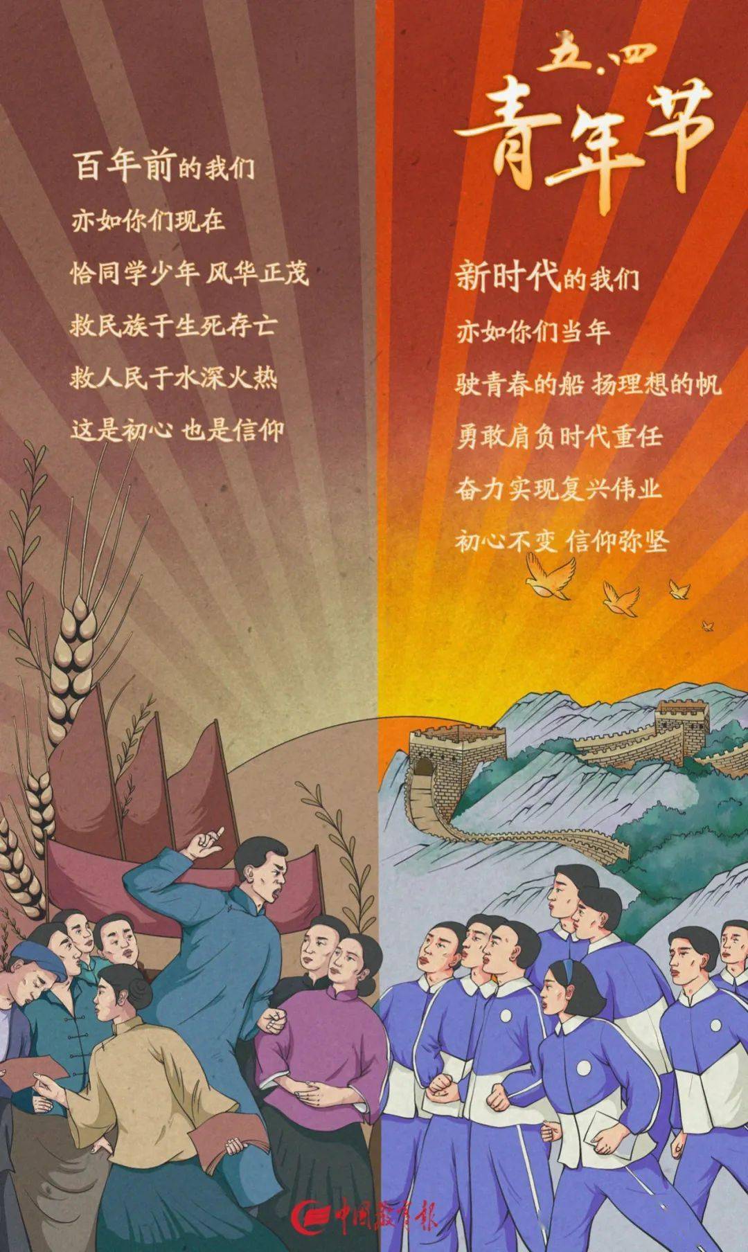 五四我们正青春奋斗正当时