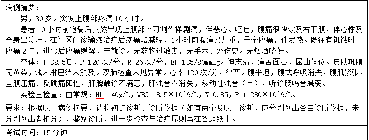 每日技能病例分析之消化道穿孔