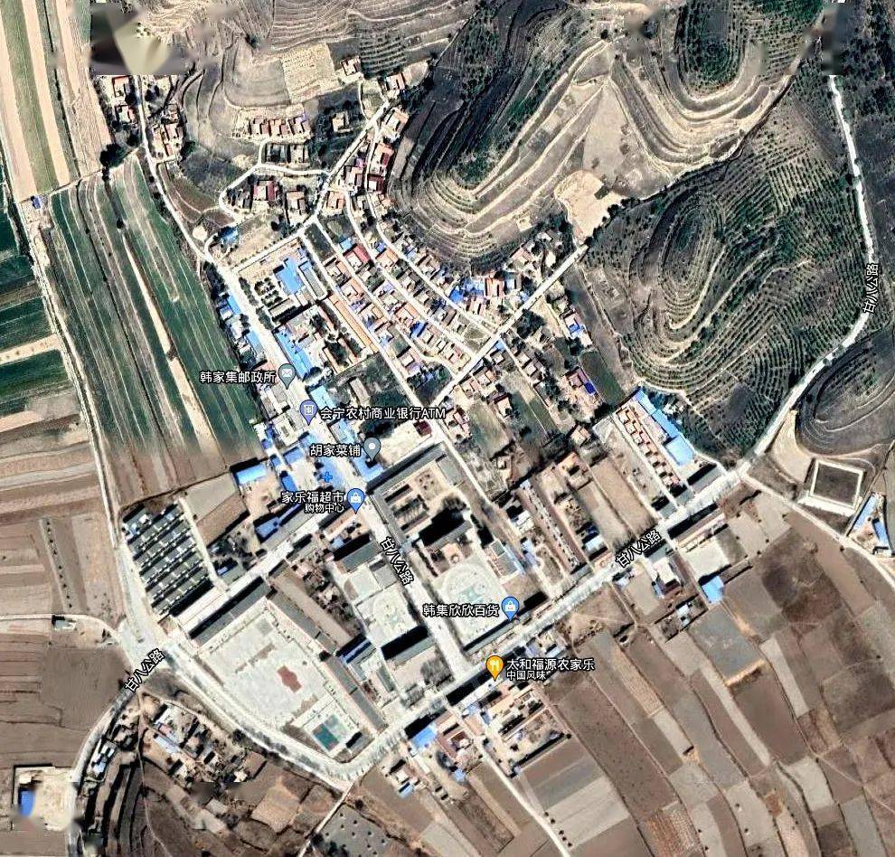会宁县卫星地图高清版图片