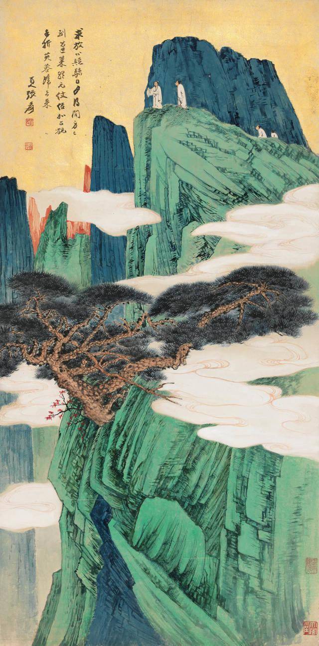 张大千最贵的山水画（高清）_搜狐网