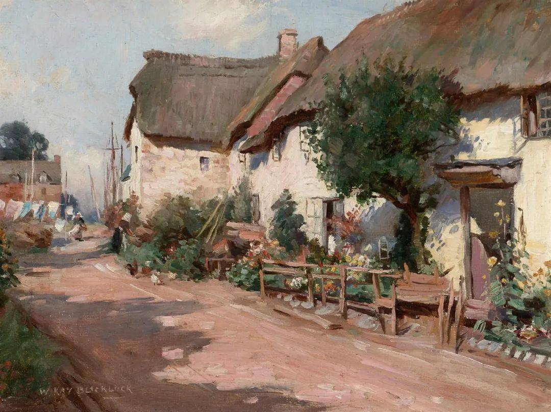 英国画家布莱洛克油画里的乡村生活仿佛一首田园诗