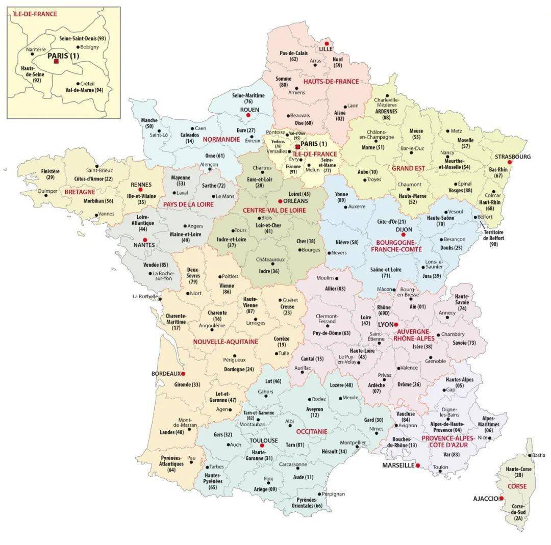 法国地形地图高清版图,法国地图高清版图 - 伤感说说吧