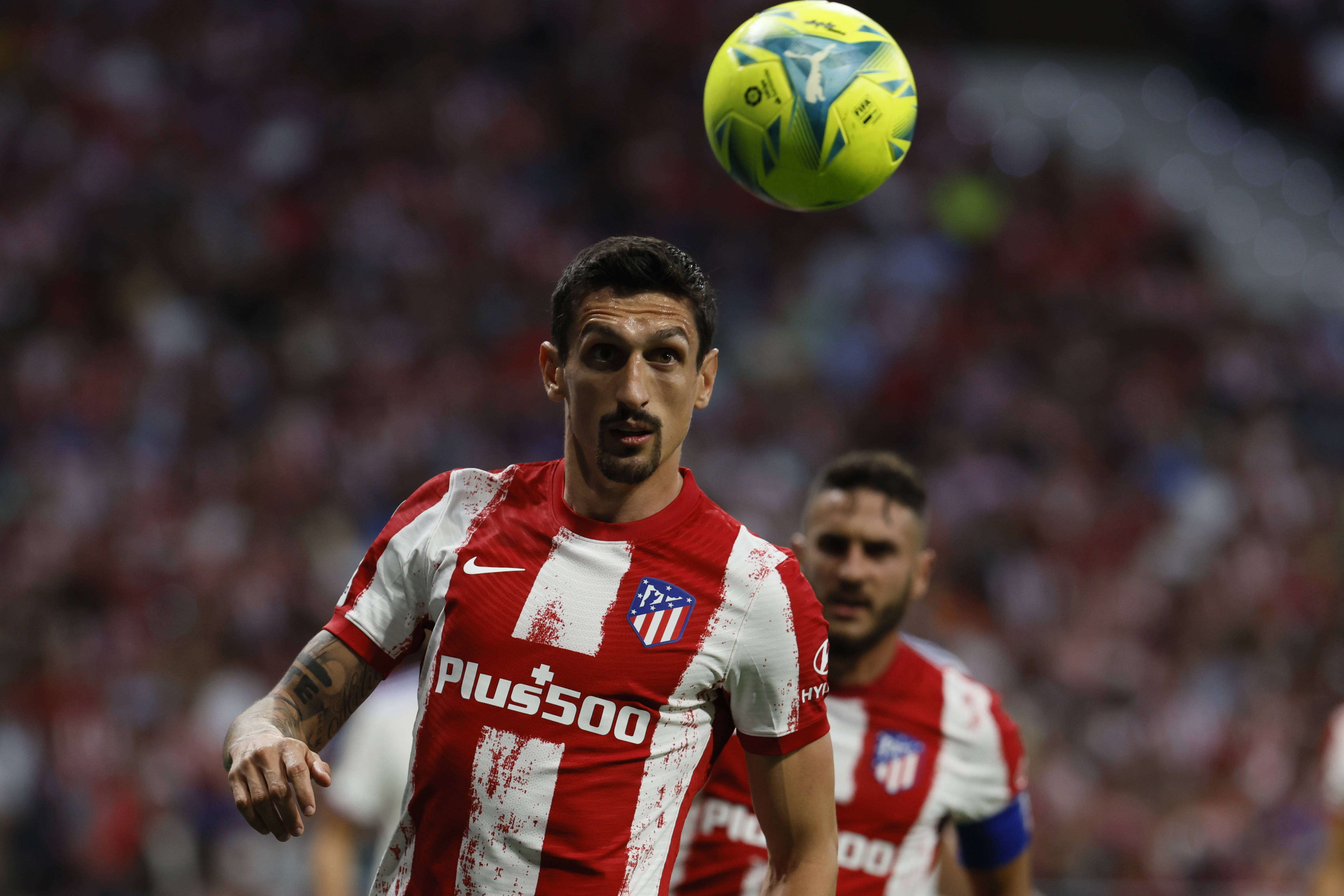 新华社照片,外代,2022年5月9日5月8日,马德里竞技队球员萨维奇在比赛