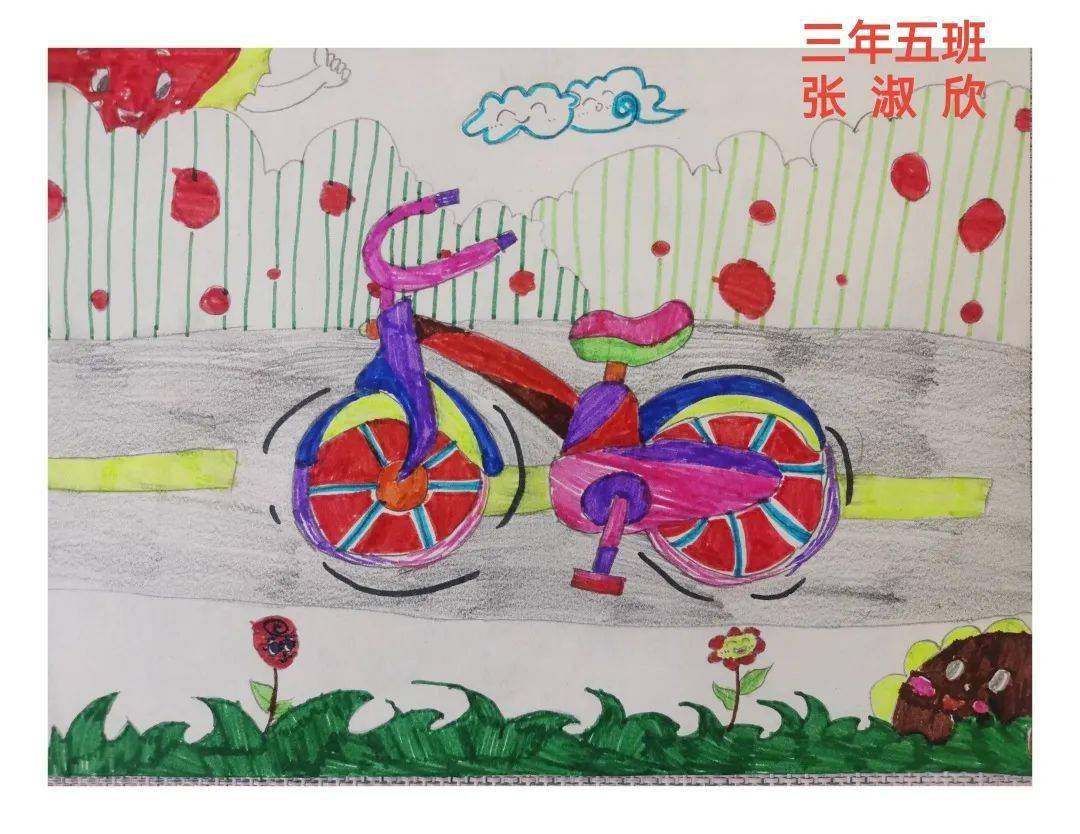 有效作业伴我行——三年级道德与法治"世界无车日"宣传画报作业展_南