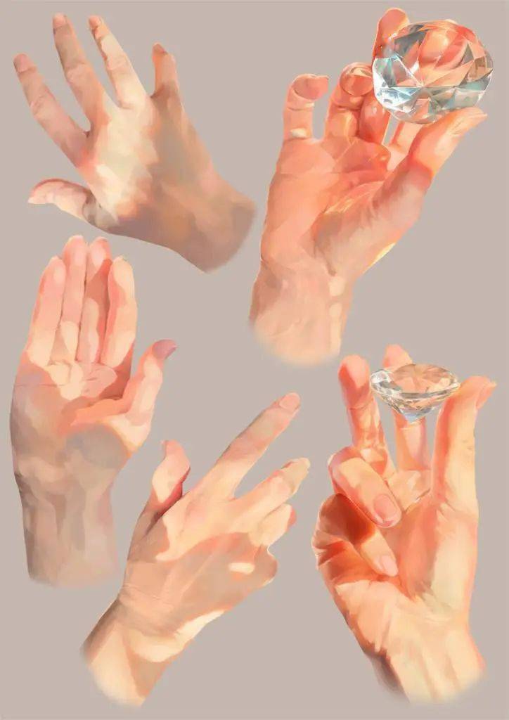 绘画素材还在羡慕大佬们绝美的厚涂质感这组厚涂参考赶紧码住