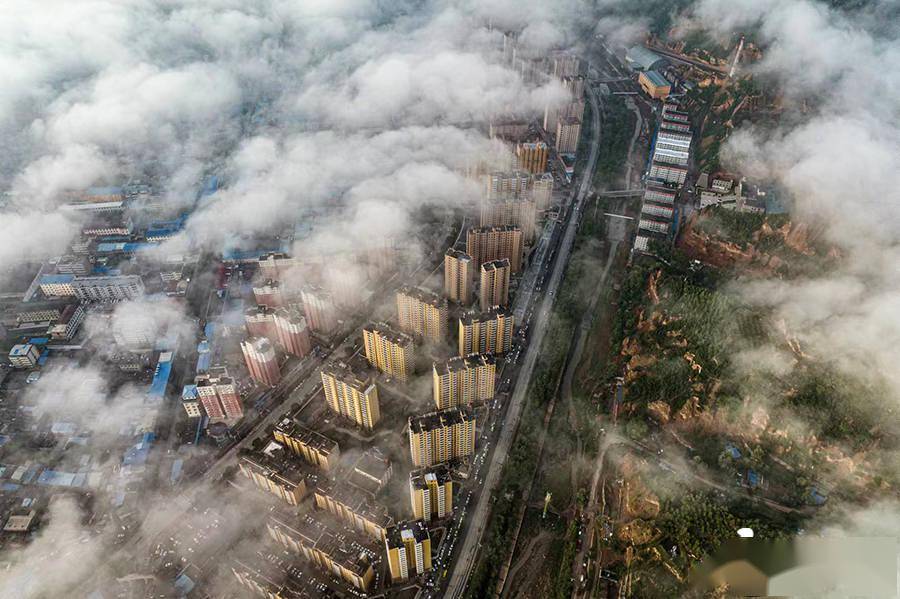 視覺臨汾:清晨俯瞰隰州大地_隰縣_溝壑區_香梨