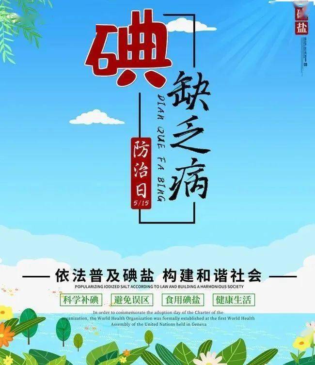 全国碘缺乏病宣传日丨科学补碘健康一生