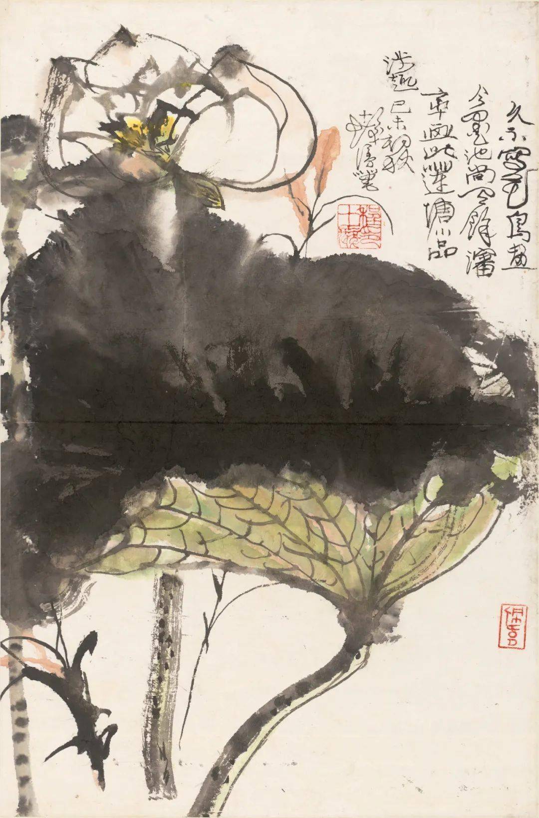 艺起前行逸笔繁花馆藏现当代花鸟画作品展之程十发莲塘图赏析