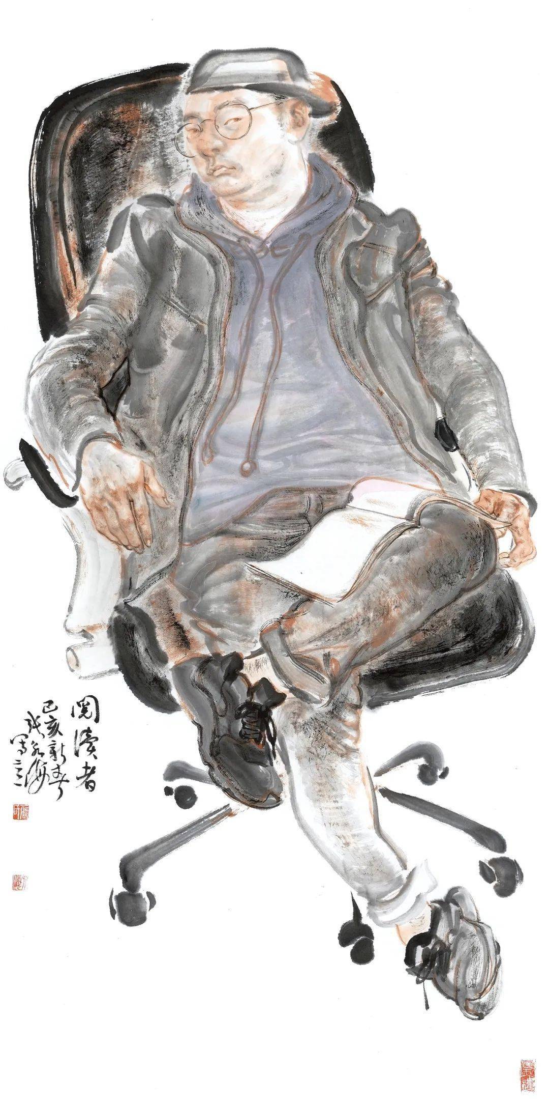 他的笔墨拥有一种内在的精神气质|张永海作品欣赏_cm_人物_文艺