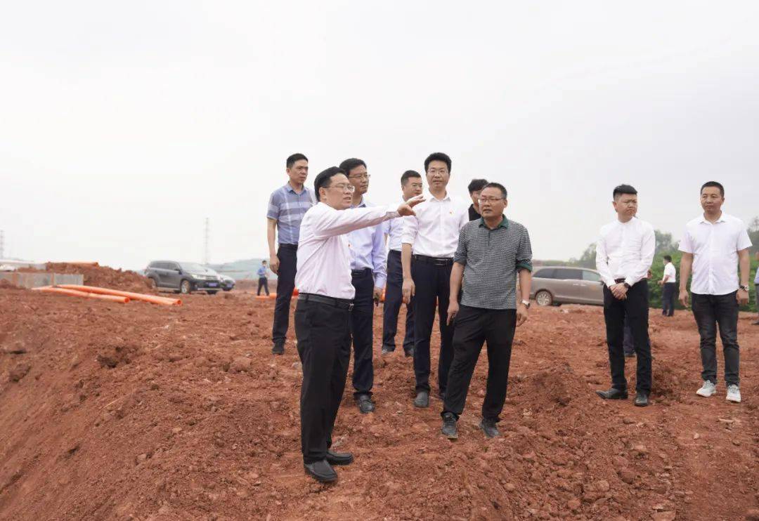 在雩都古城项目建设现场,黄法一行通过实地查看和听