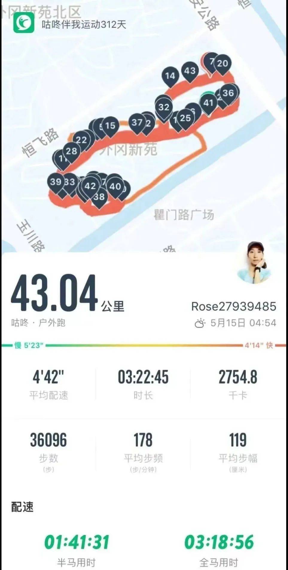 61圈、42.195公里！她在小区跑完今年第一个“全马”_搜狐网