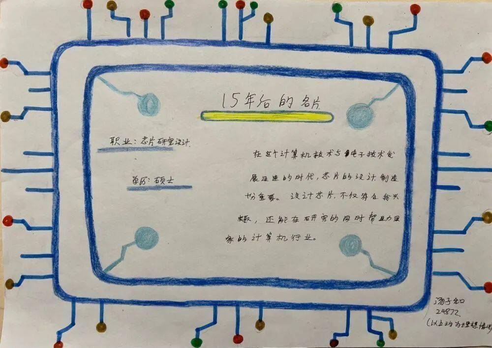 初一学生名片卡手工图片