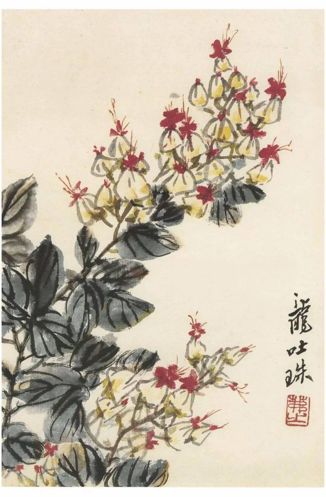 浙派画家吴茀之60幅花鸟画欣赏,设色清新,画面纯净_绘画_中国_高清图