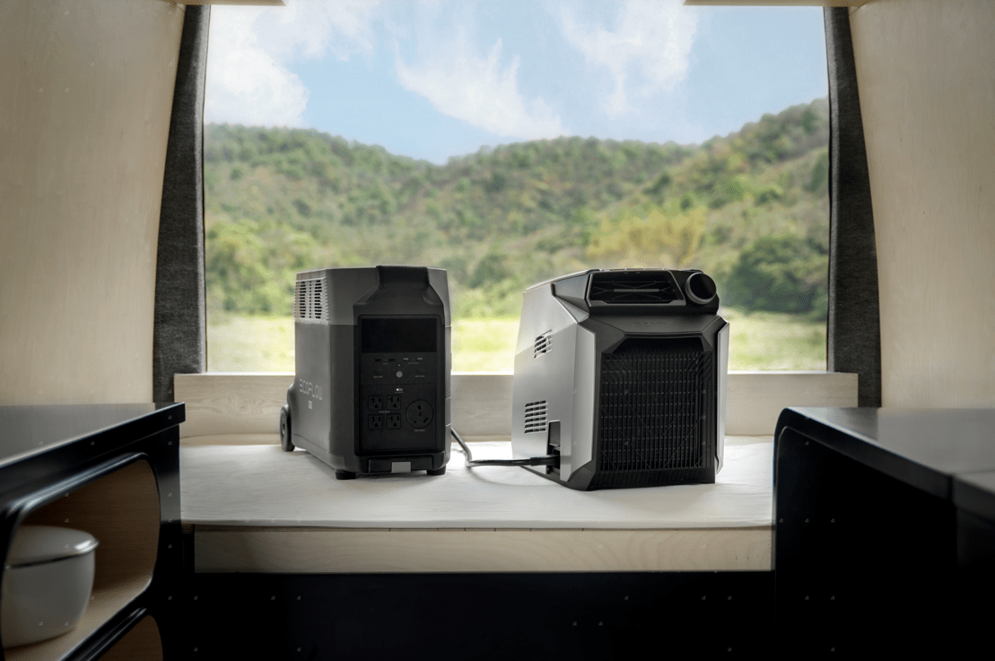 正浩ecoflow旗下首款户外移动空调岚 wave"冷酷"来袭,随享飒爽山风