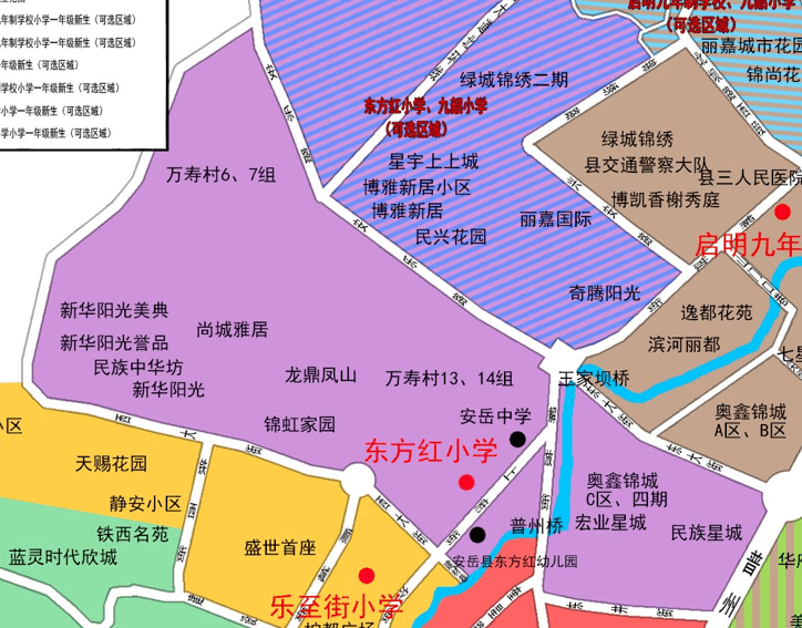 岳阳市小学学区划分图图片