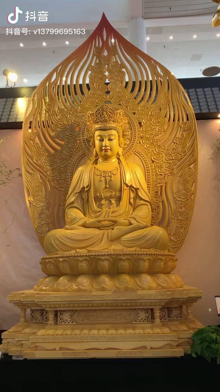 毗卢观音香樟木雕刻手工制作工匠精神手艺人企业号小助手