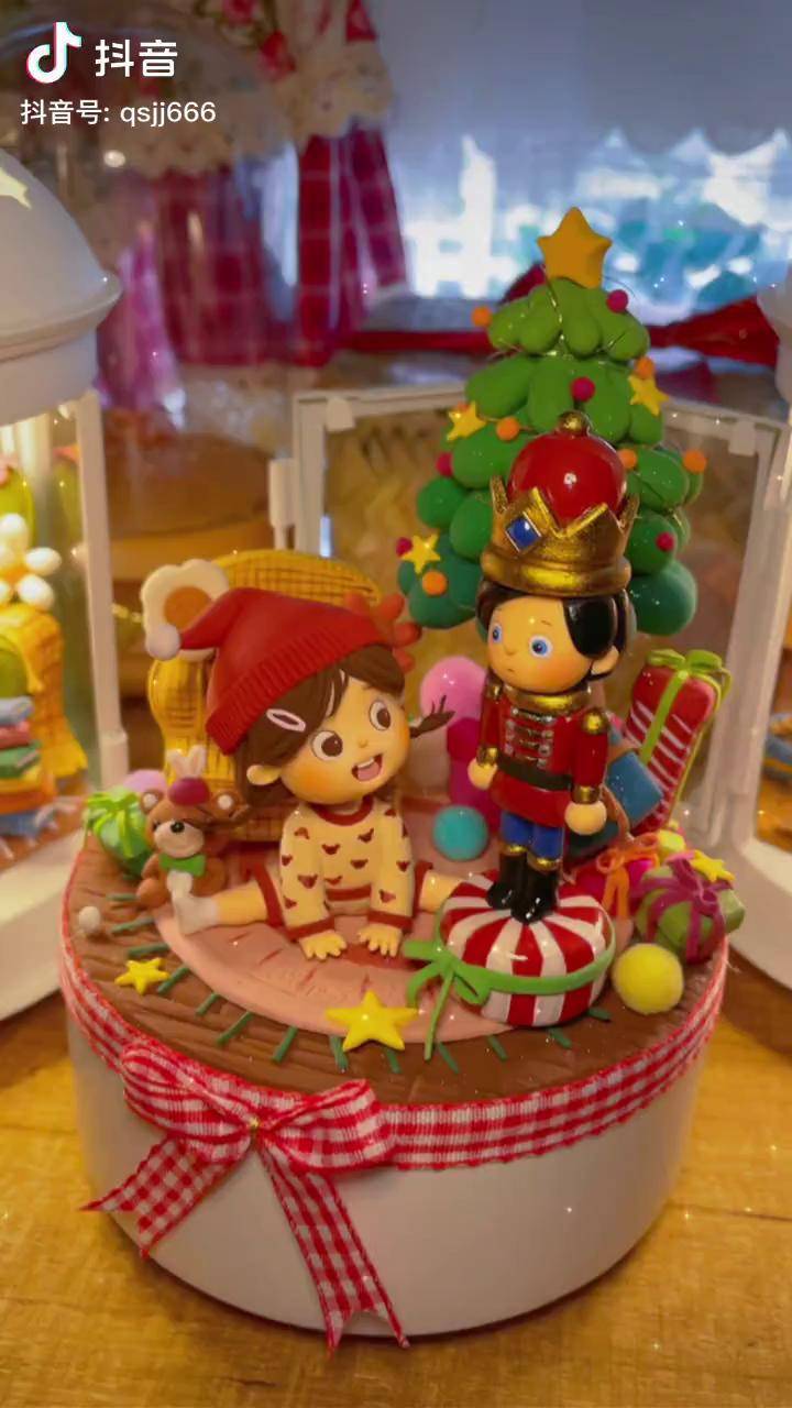 这个八音盒好治愈分享喜欢爱了超轻粘土作品八音盒粘土手工治愈系