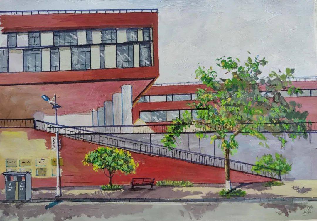 嗨让我们一起捕捉夏日成都师范学院校园写生