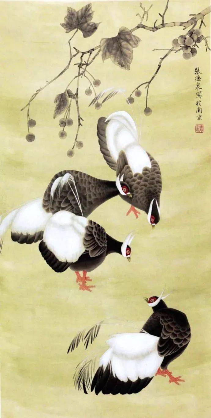 工笔花鸟画名家张德泉,清新高雅,风格鲜明!_江苏_作品_白描